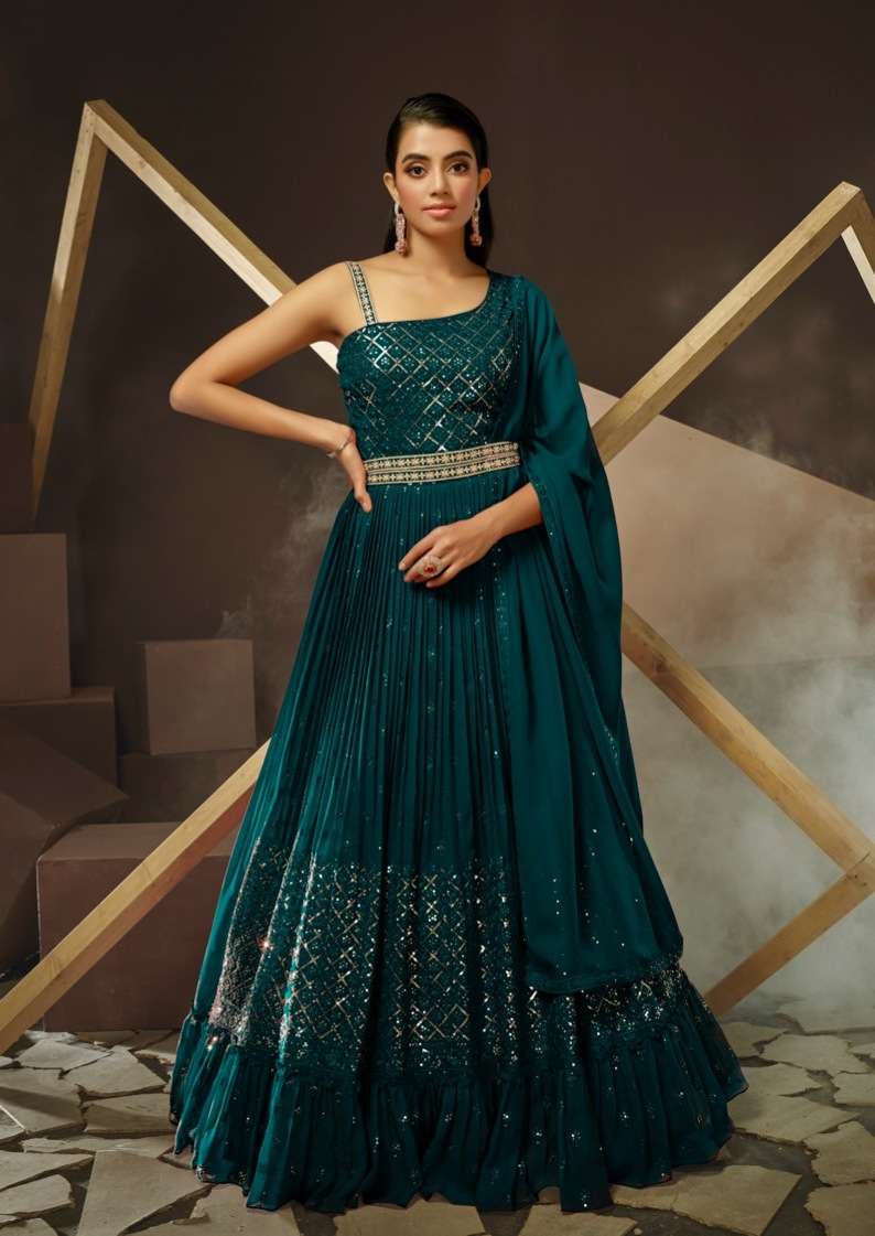 Fiona Navyata Gerogette Designer Gown Kurti Wholesale catalog