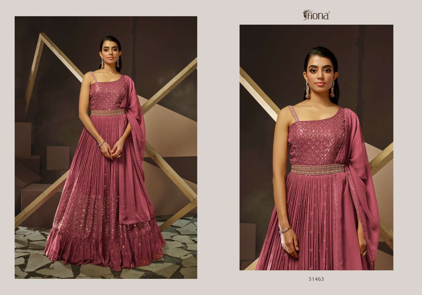 Fiona Navyata Gerogette Designer Gown Kurti Wholesale catalog