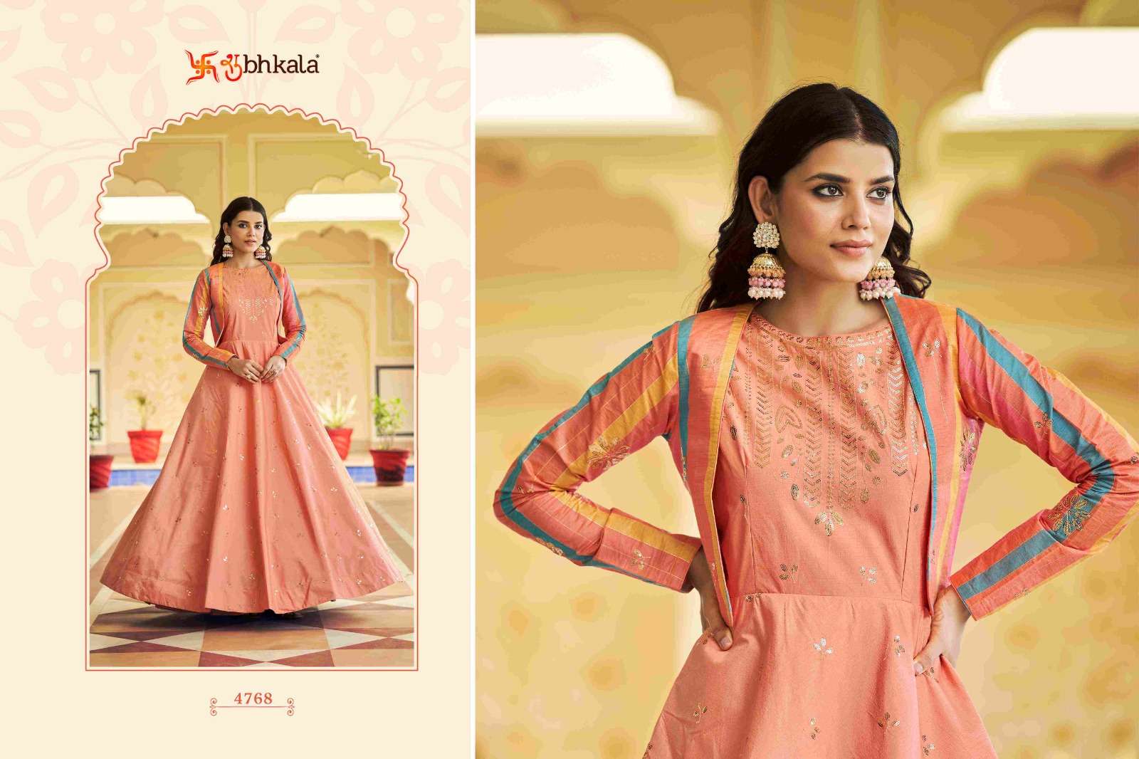 FLORY VOL. 22 Sequince Embroidered Work Anarkali Gown Kurti Wholesale catalog