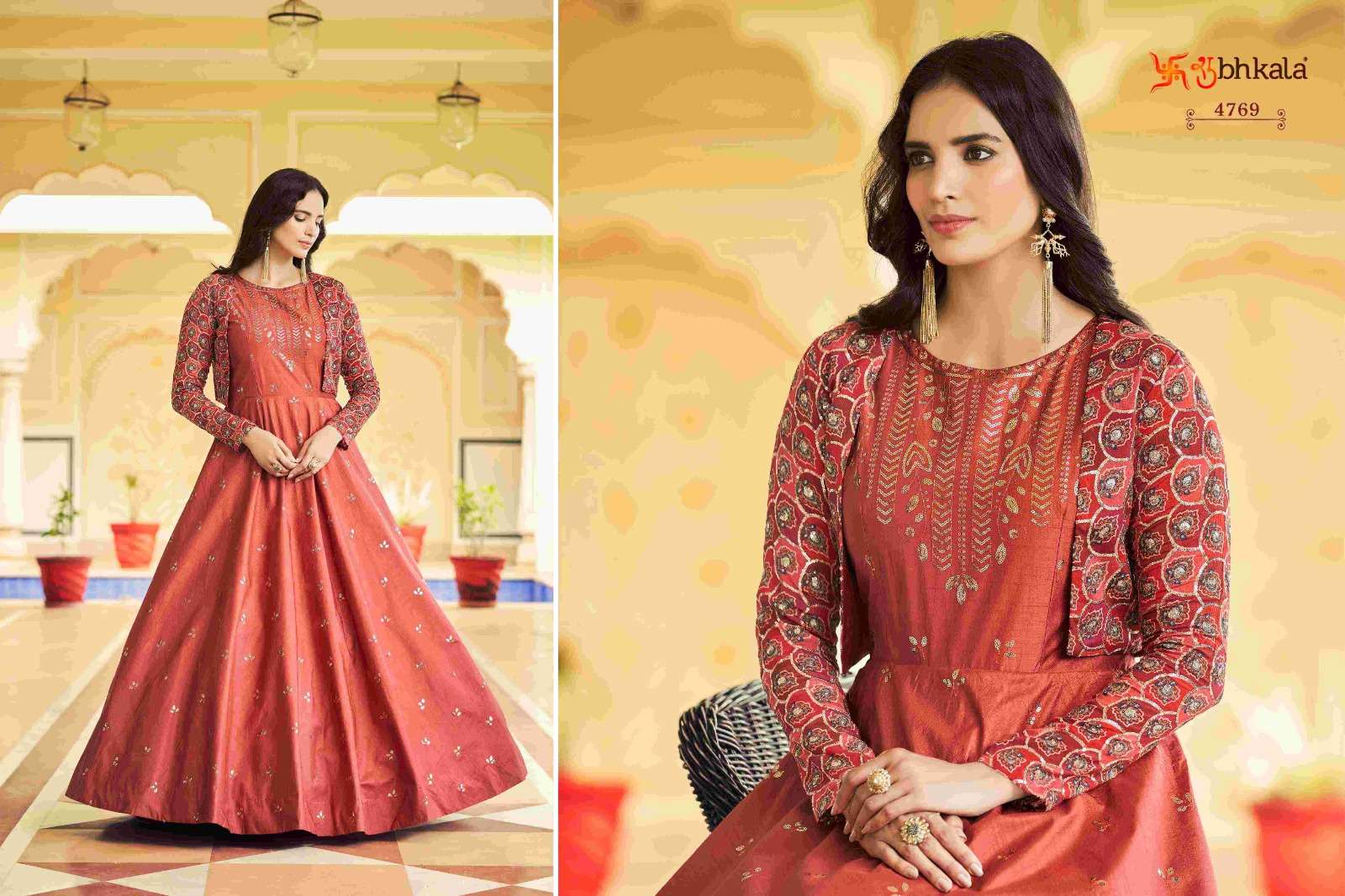 FLORY VOL. 22 Sequince Embroidered Work Anarkali Gown Kurti Wholesale catalog