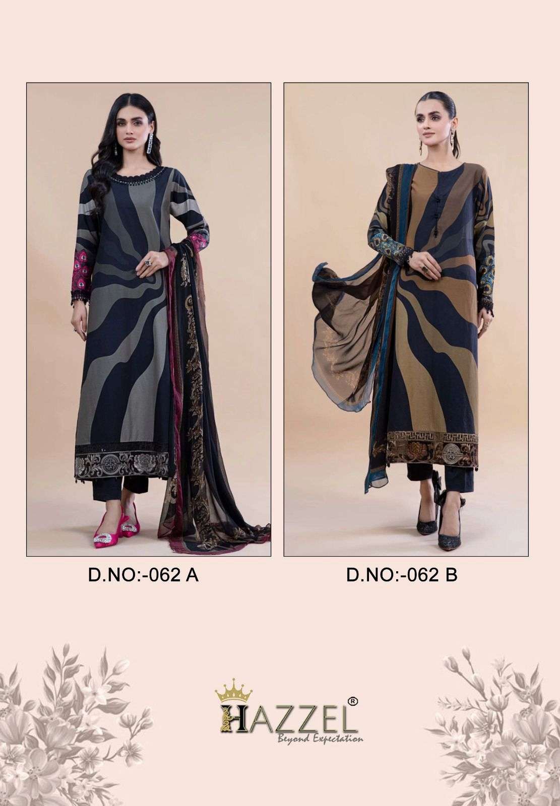 Hazzel Mprints Summer 23 Vol 5 Chiffon Dupatta Salwar Suit Wholesale catalog