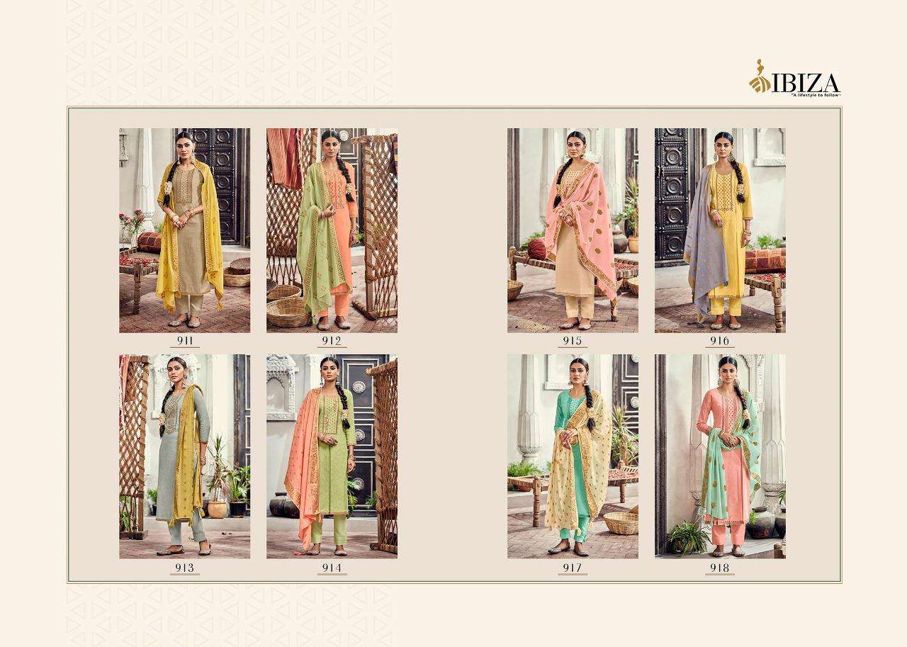 Ibiza Leaflet Lawn Cotton Designer Salwar Suit Wholesale catalog