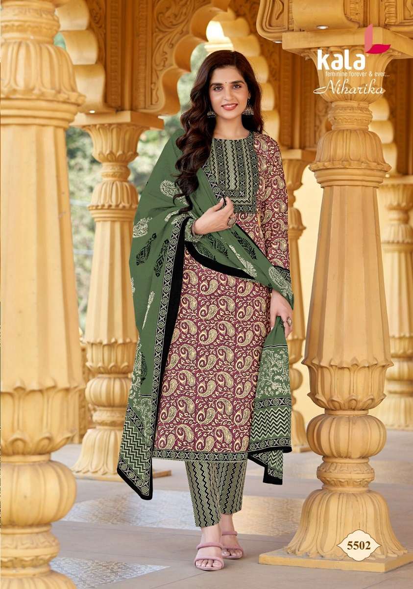 Kala Niharika Vol-1 – Kurti Pant With Dupatta -Wholesale Catalog