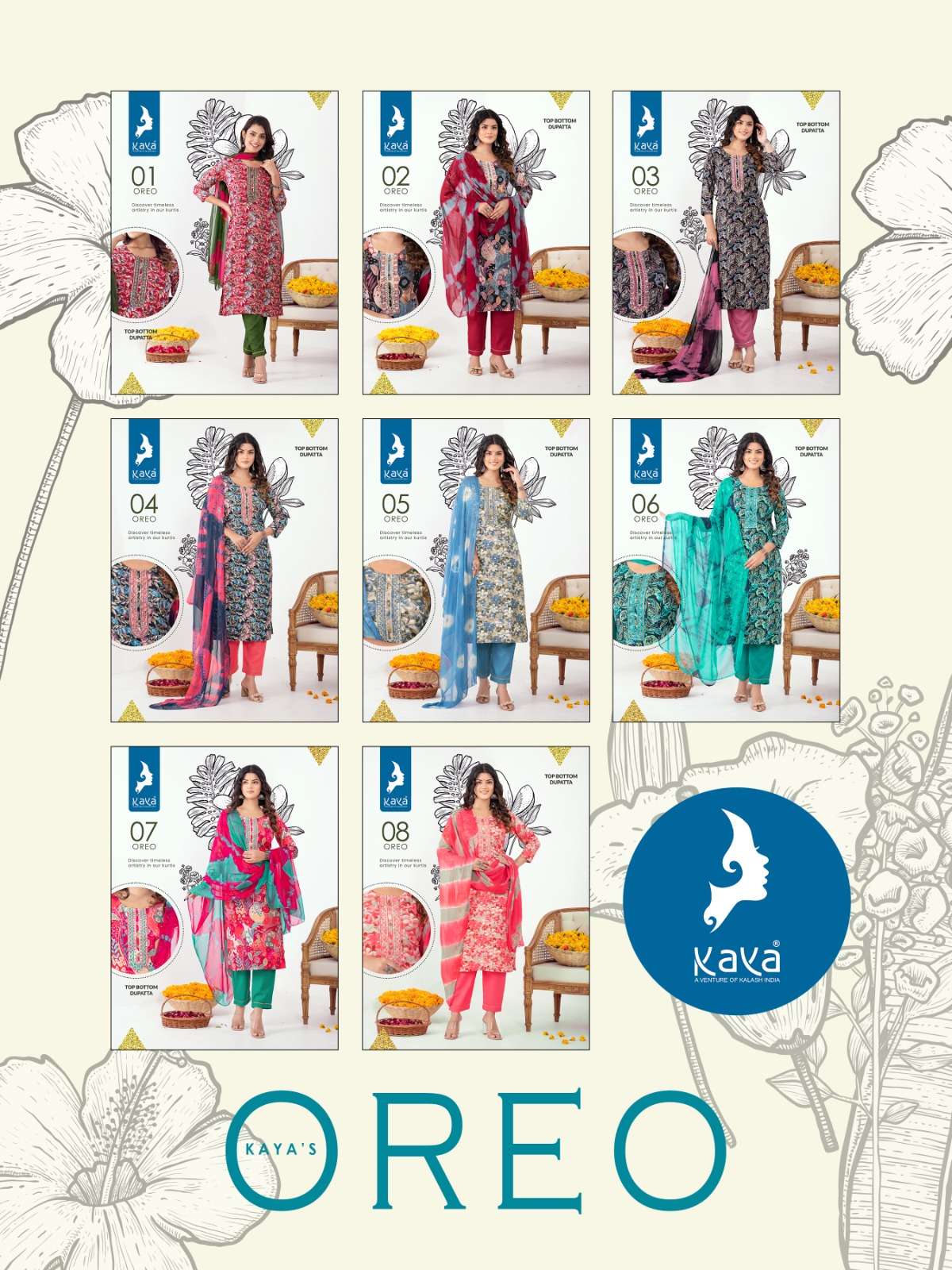 KAYA OREO RAYON FOIL PRINT KURTI Wholesale catalog