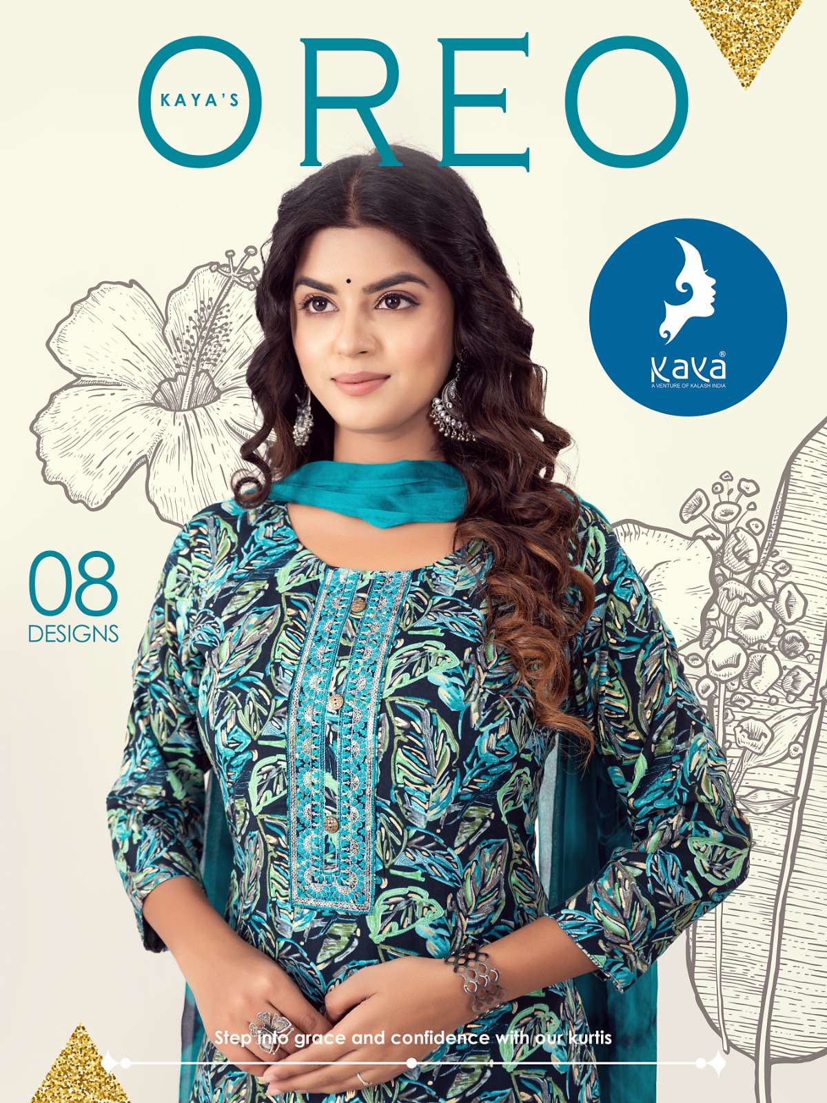 KAYA OREO RAYON FOIL PRINT KURTI Wholesale catalog