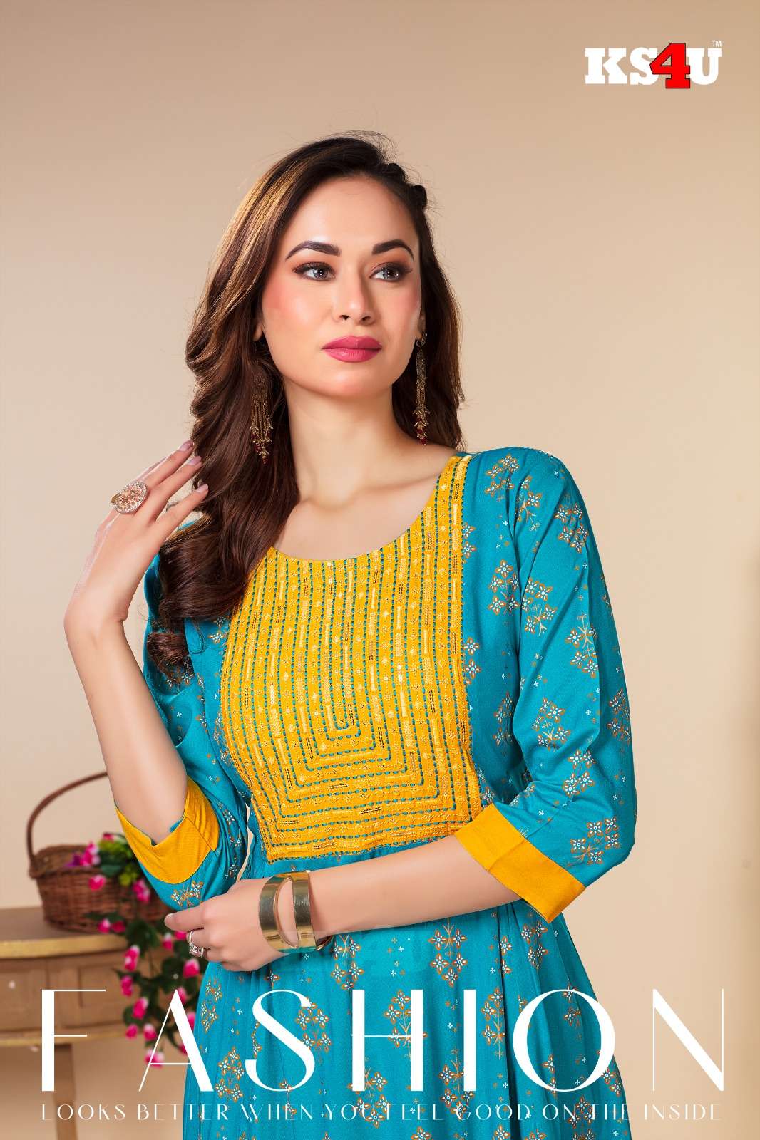 Ks4u Farki Liva Rayon Anarkali Kurti Wholesale catalog