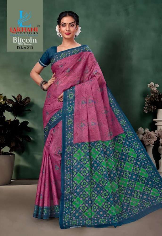 Lakhani Bitcoin -Cotton Saree -Wholesale Catalog