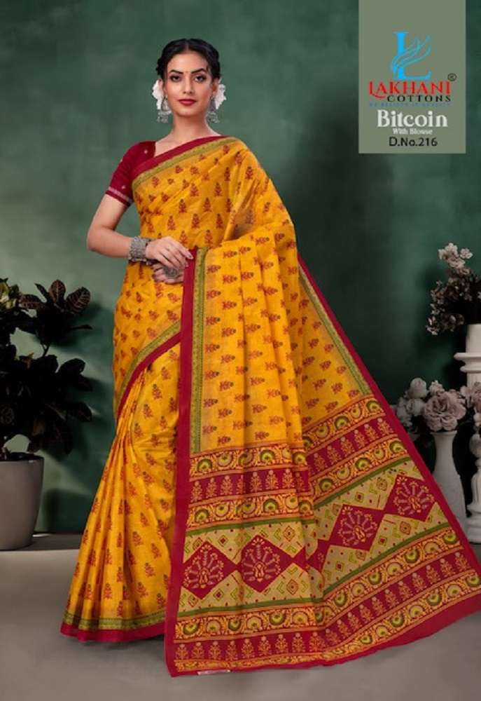 Lakhani Bitcoin -Cotton Saree -Wholesale Catalog