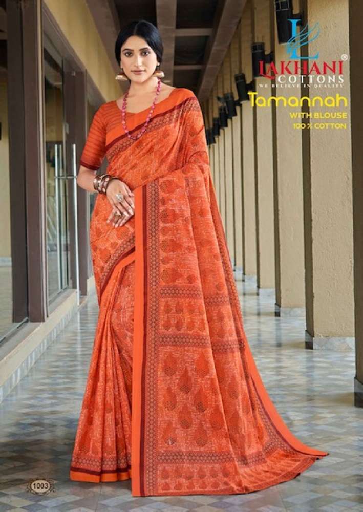 Lakhani Tamannah Cotton Saree -Wholesale Catalog