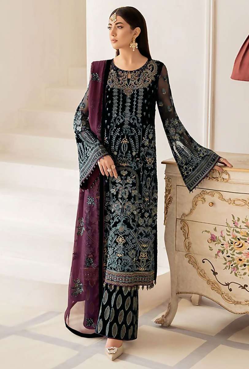 Libas 156 Faux Georgette Embroidered Pakistani Suits Wholesale catalog