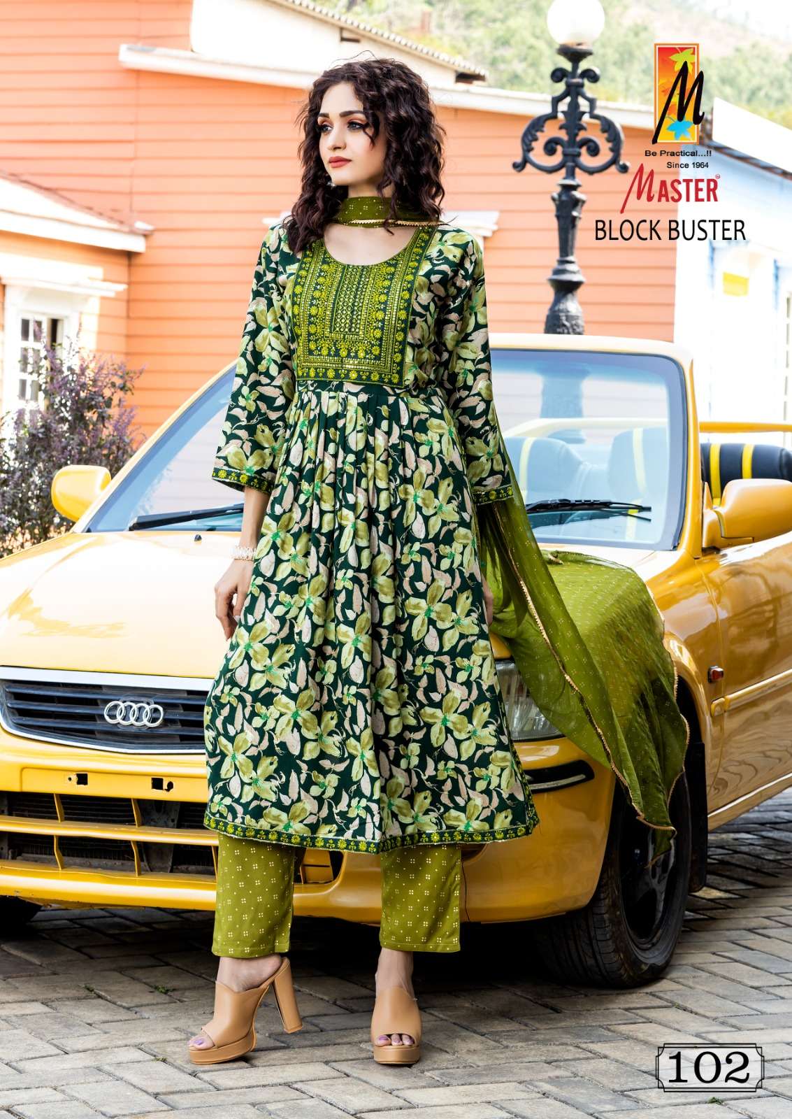 MASTER BLOCK BUSTER RAYON FOIL PRINT Kurti Wholesale catalog