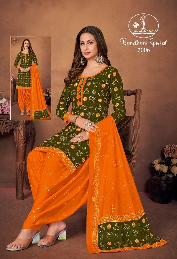 Miss World Bandhni Special Vol-7 -Dress Material -Wholesale Catalog