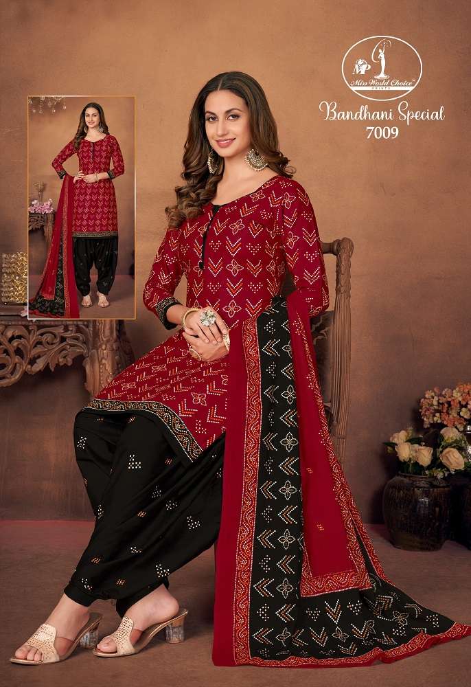 Miss World Bandhni Special Vol-7 -Dress Material -Wholesale Catalog