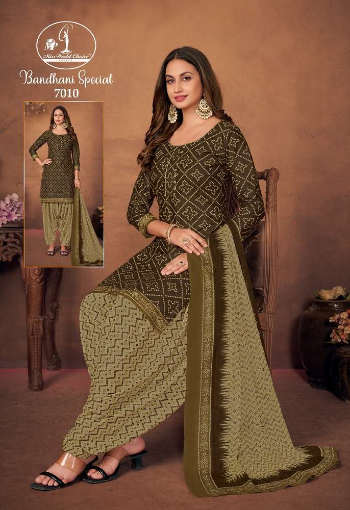 Miss World Bandhni Special Vol-7 -Dress Material -Wholesale Catalog