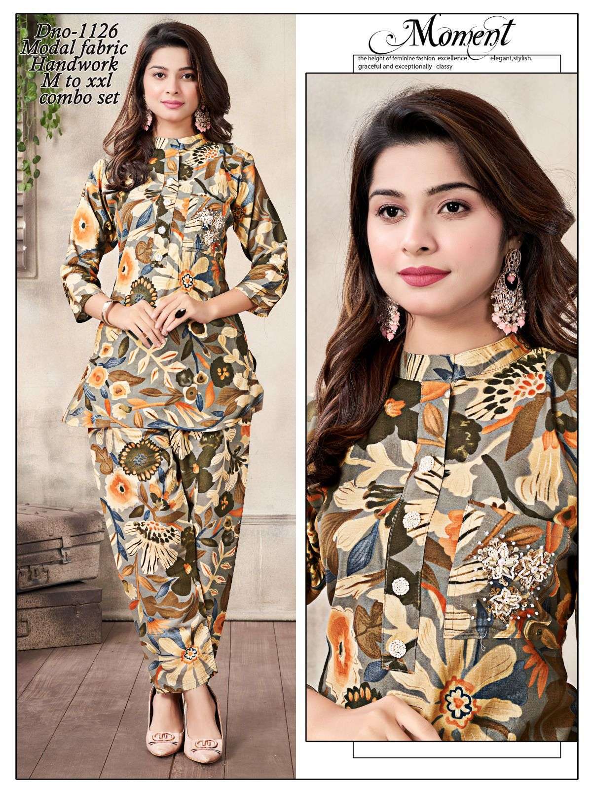 MOMENT 1126 CO-ORDS SET Kurti Wholesale catalog