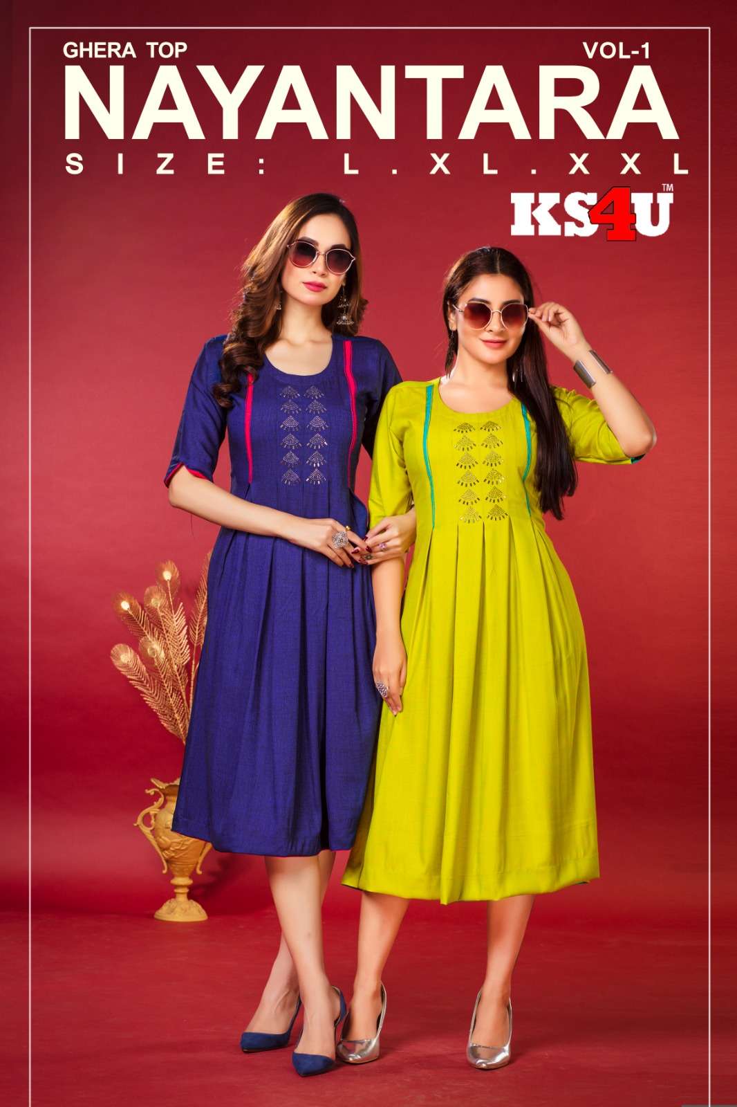 NAYANTARA GHERA TOP Kurti Wholesale catalog