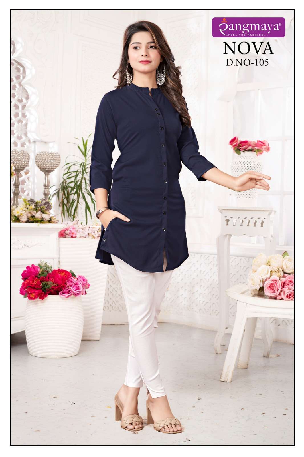 Rangmaya Nova Fancy Short Tops Kurti Wholesale catalog