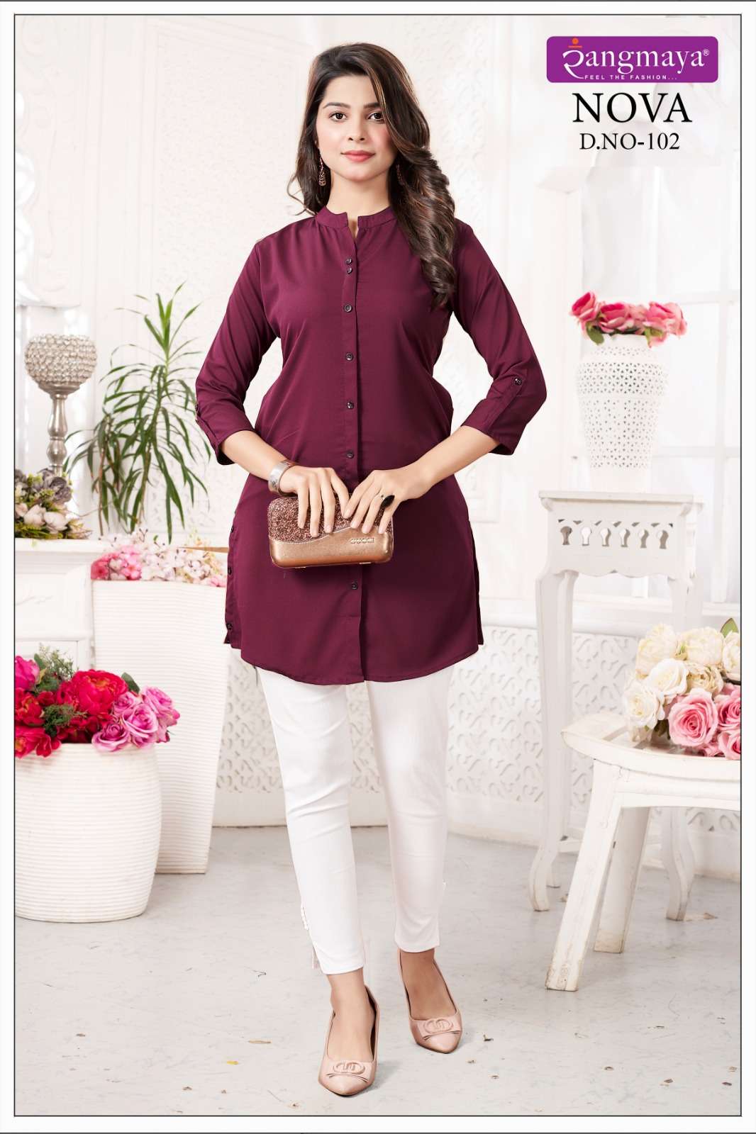 Rangmaya Nova Fancy Short Tops Kurti Wholesale catalog