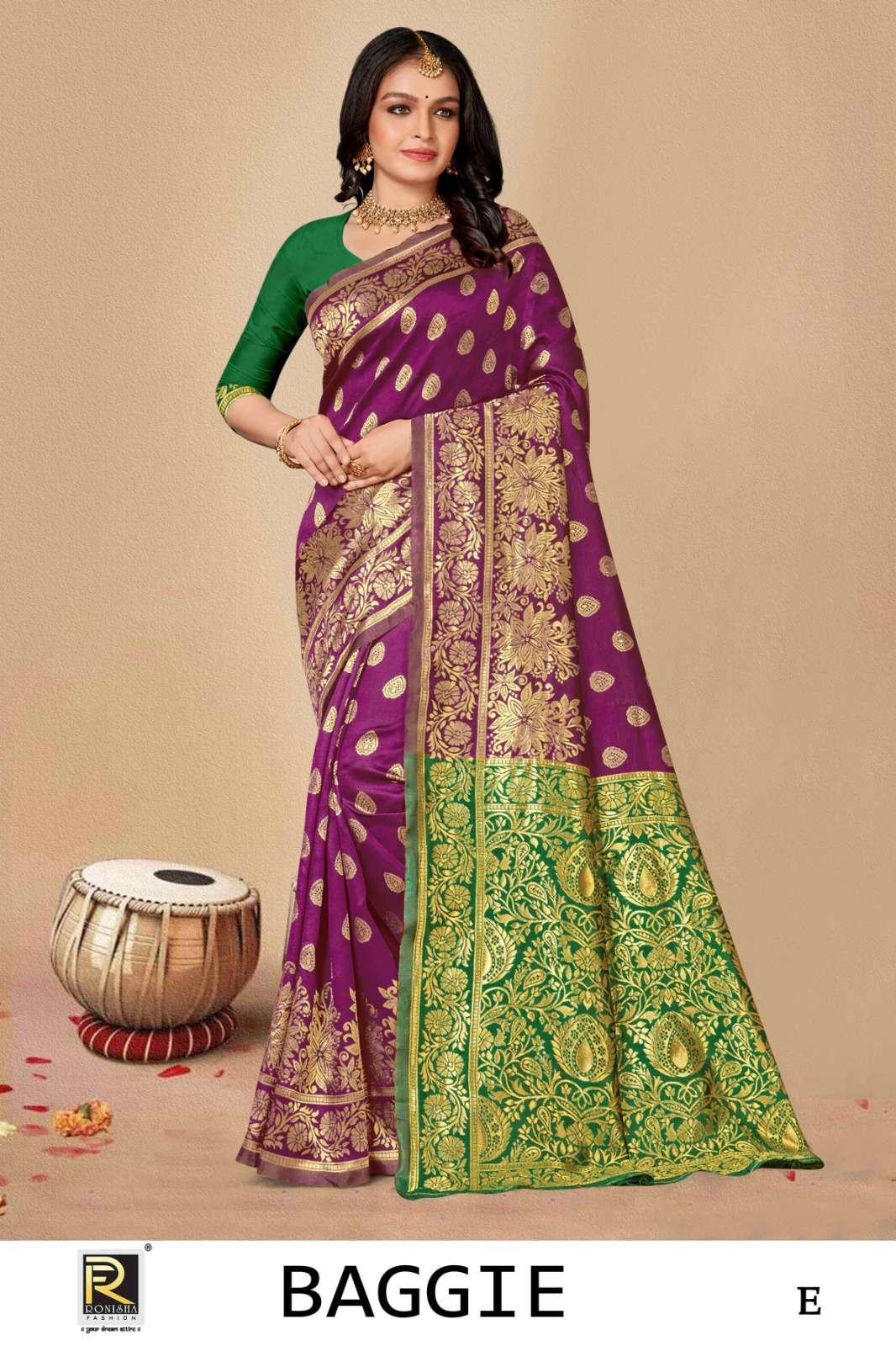 Ronisha Baggie Banarasi Silk Designer Silk Saree Wholesale catalog