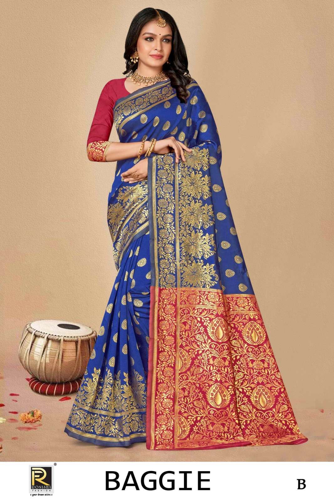 Ronisha Baggie Banarasi Silk Designer Silk Saree Wholesale catalog