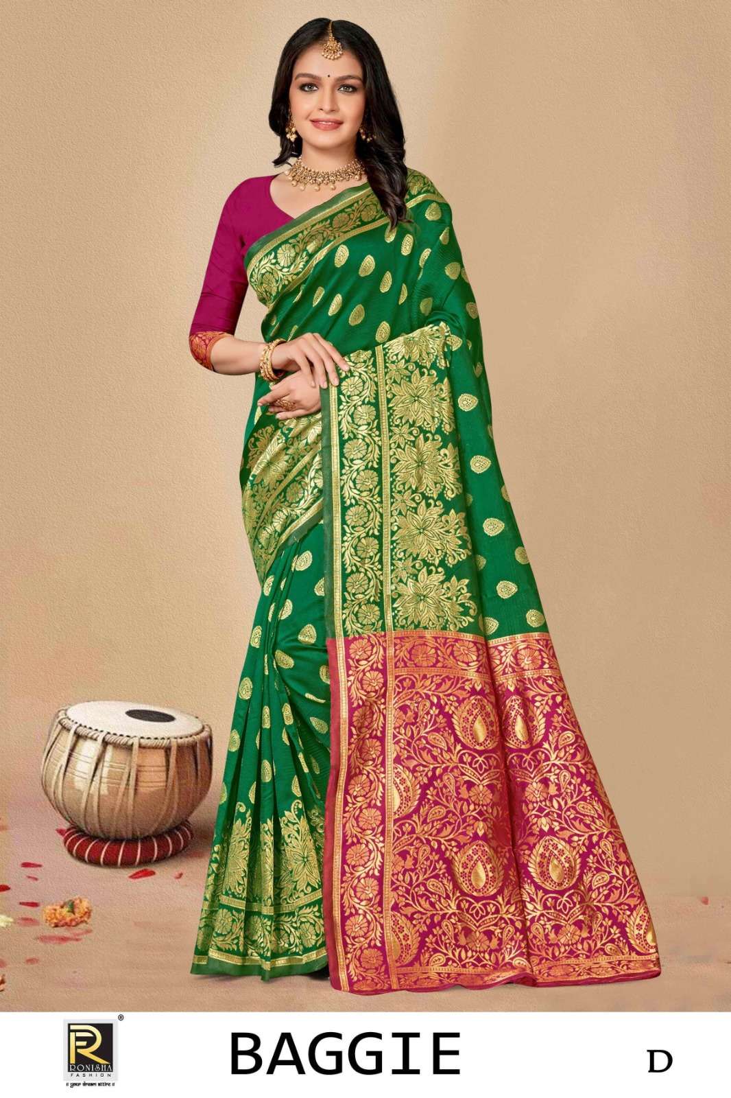 Ronisha Baggie Banarasi Silk Designer Silk Saree Wholesale catalog