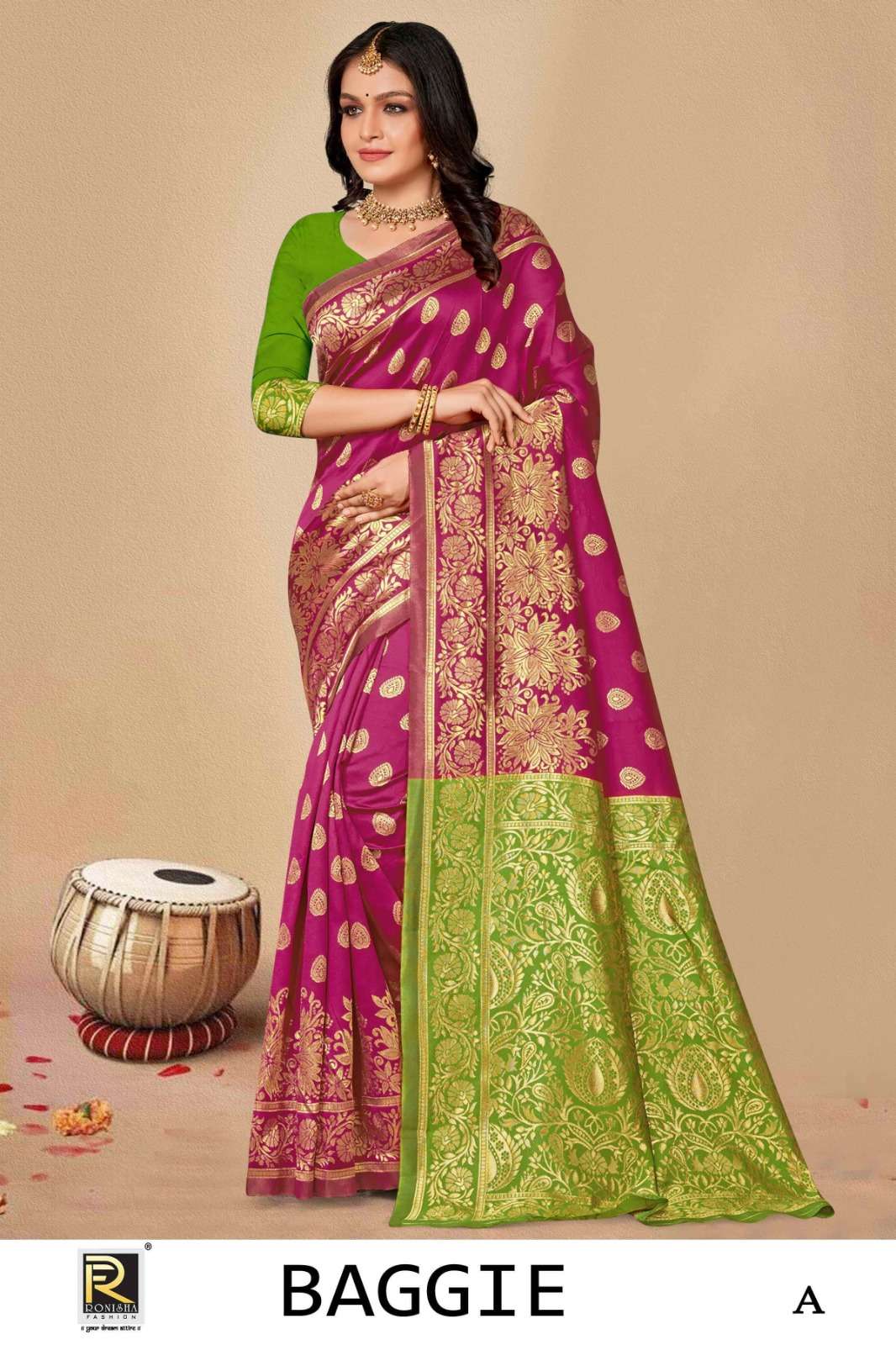 Ronisha Baggie Banarasi Silk Designer Silk Saree Wholesale catalog