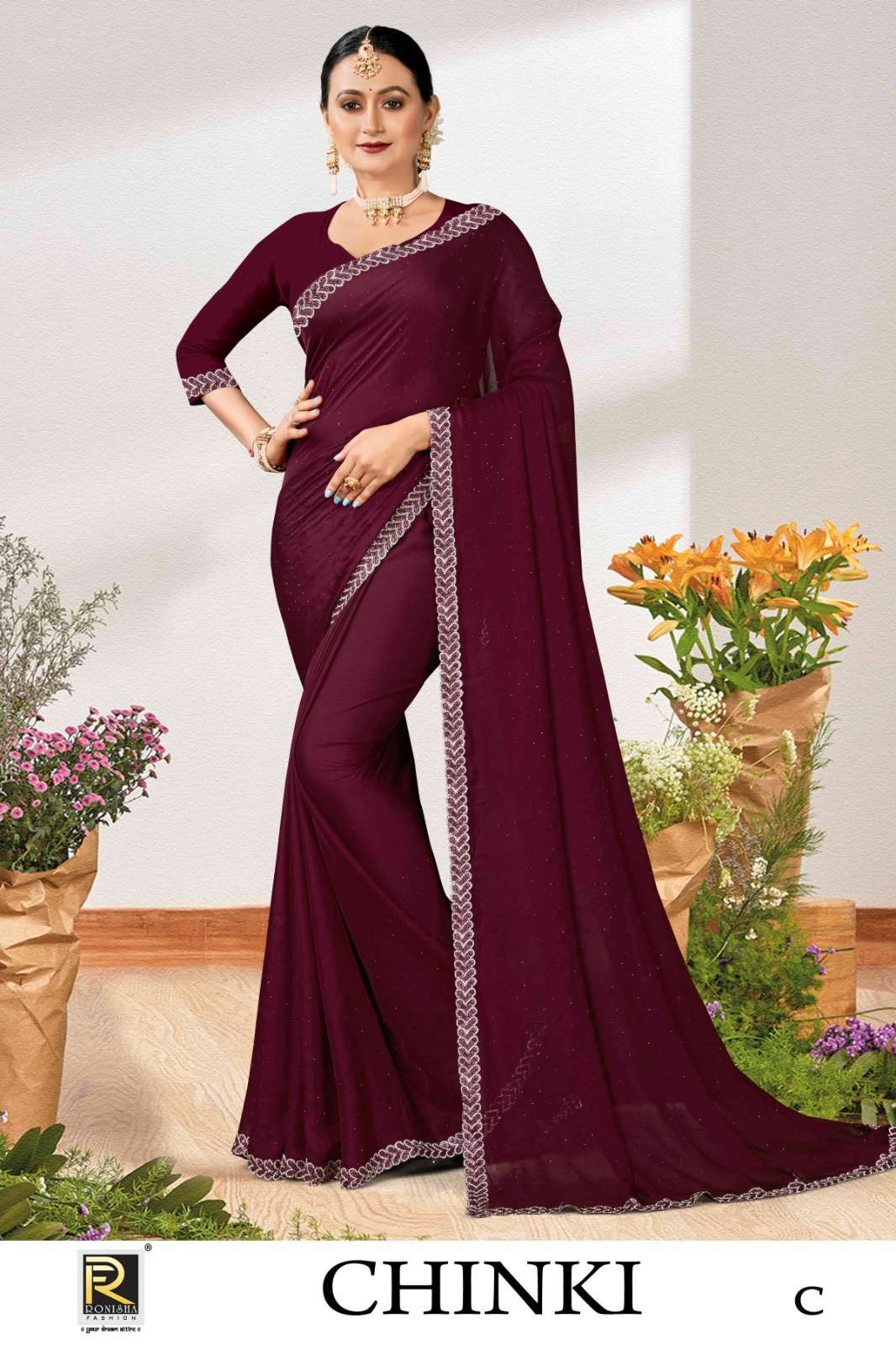 Ronisha CHINKI FANCY DESIGNER Saree Wholesale catalog