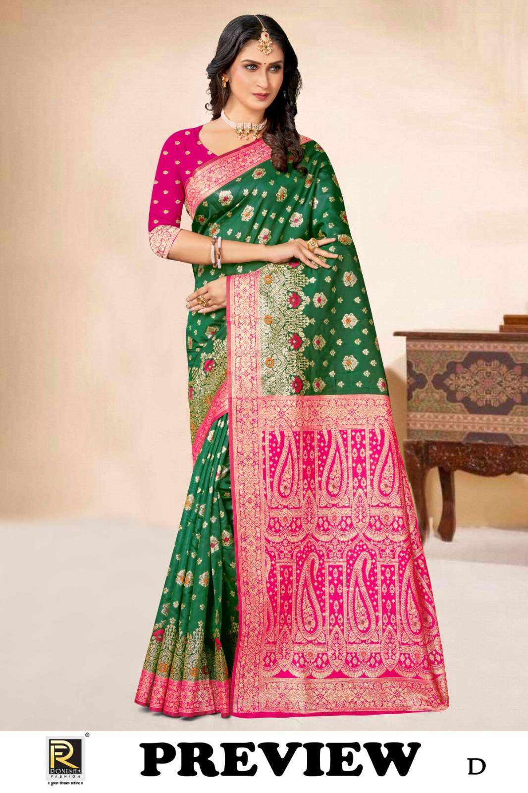 Ronisha Preview Banarasi Silk Premium Saree Wholesale catalog