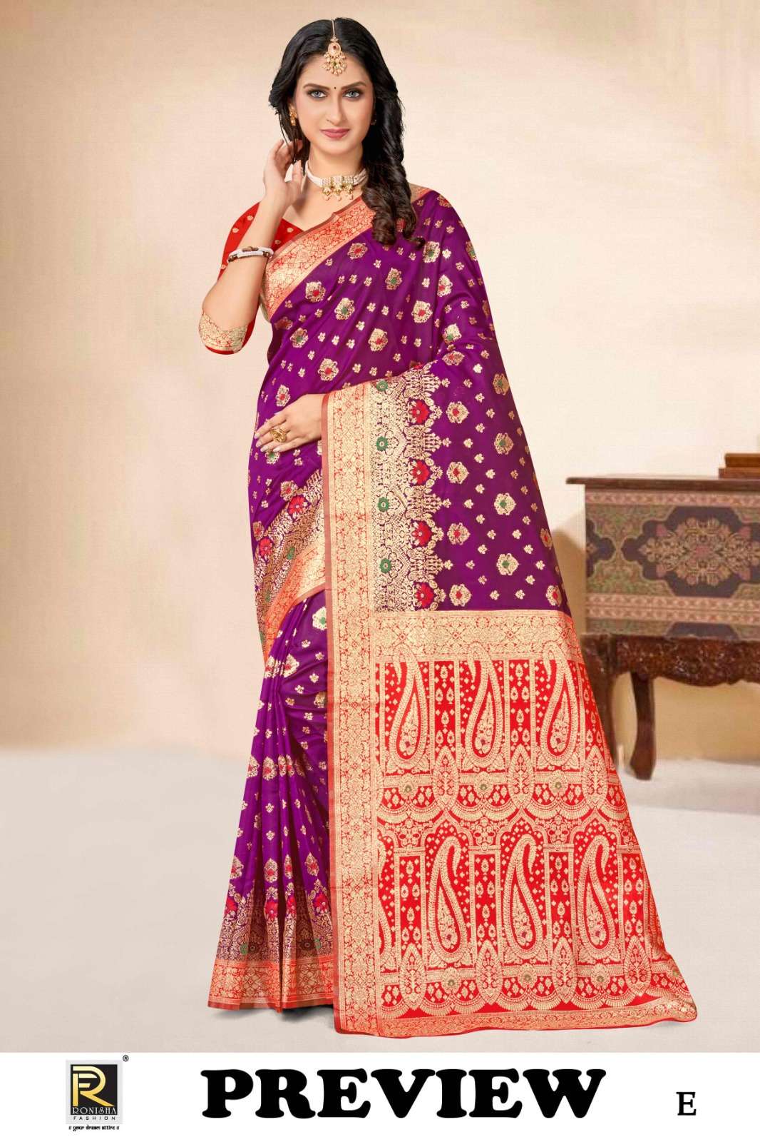 Ronisha Preview Banarasi Silk Premium Saree Wholesale catalog