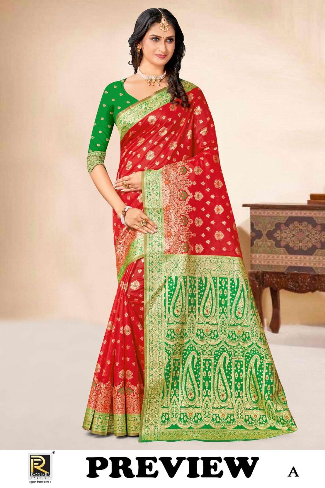 Ronisha Preview Banarasi Silk Premium Saree Wholesale catalog