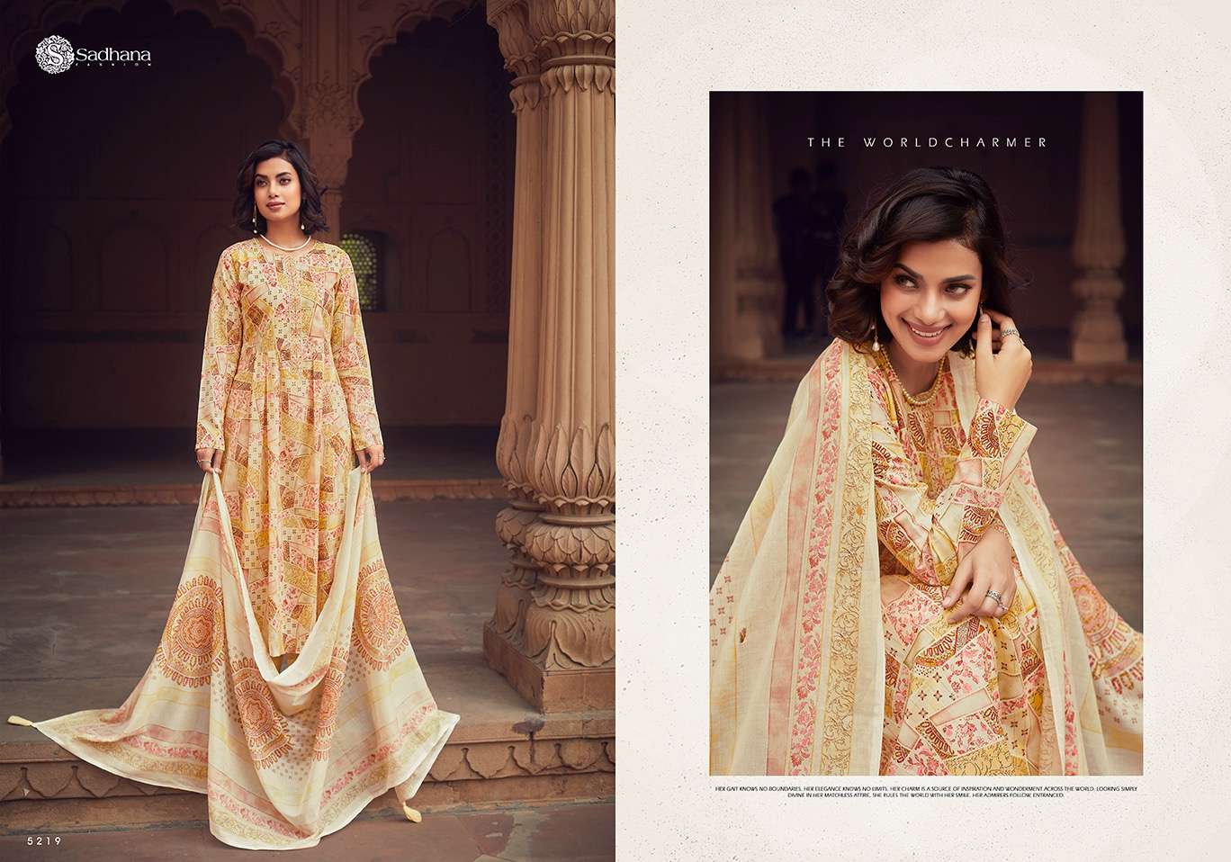 Sadhana Warli Art Lawn Cotton Dress Material Wholesale catalog