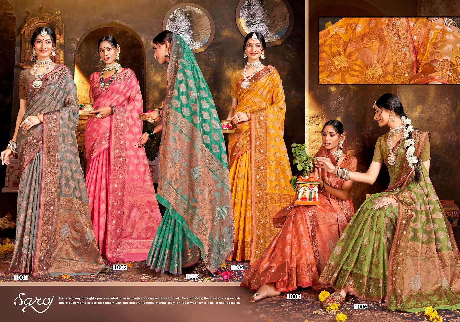 Saroj  Kundan Vol - 3 Soft  Organza  Saree Wholesale catalog  
