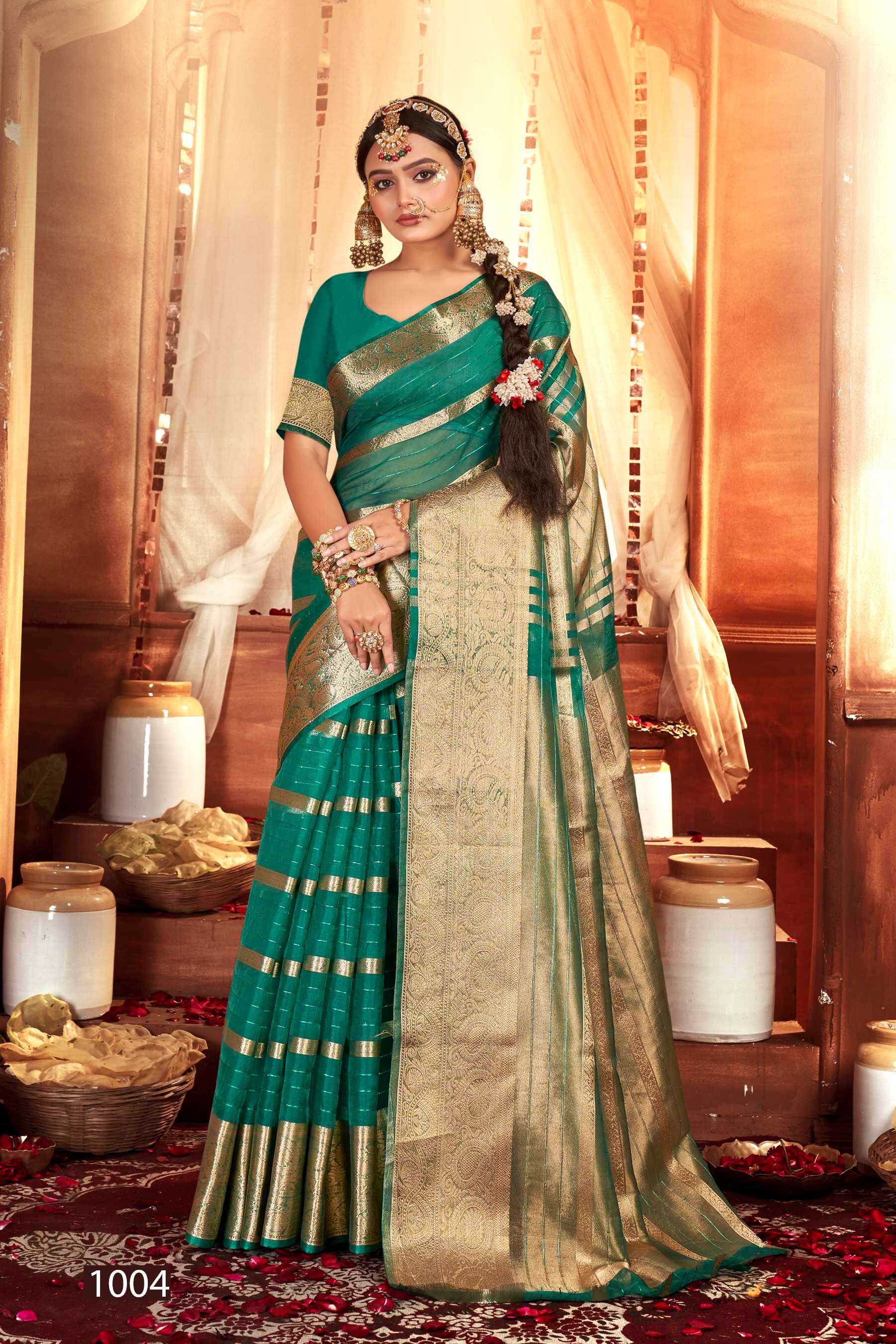 Saroj Nimarrana Vol - 5 Organza silk saree Saree Wholesale catalog