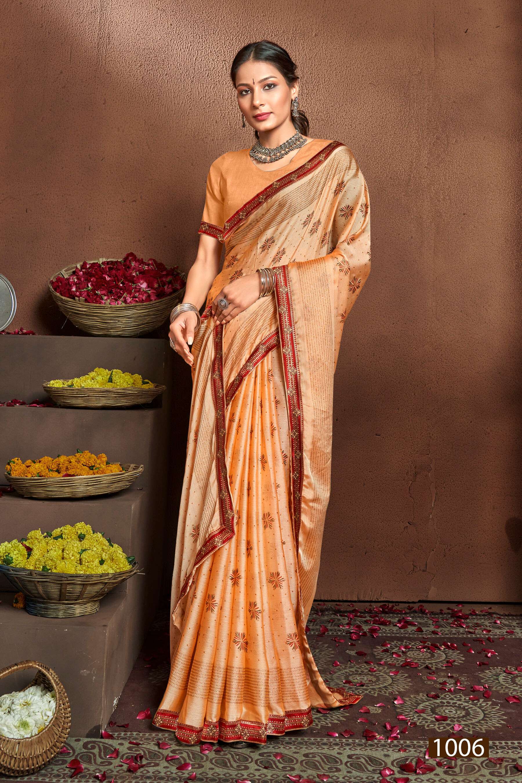 Saroj Pepsi Vol - 4 Moss chiiffon saree wholesale catalog