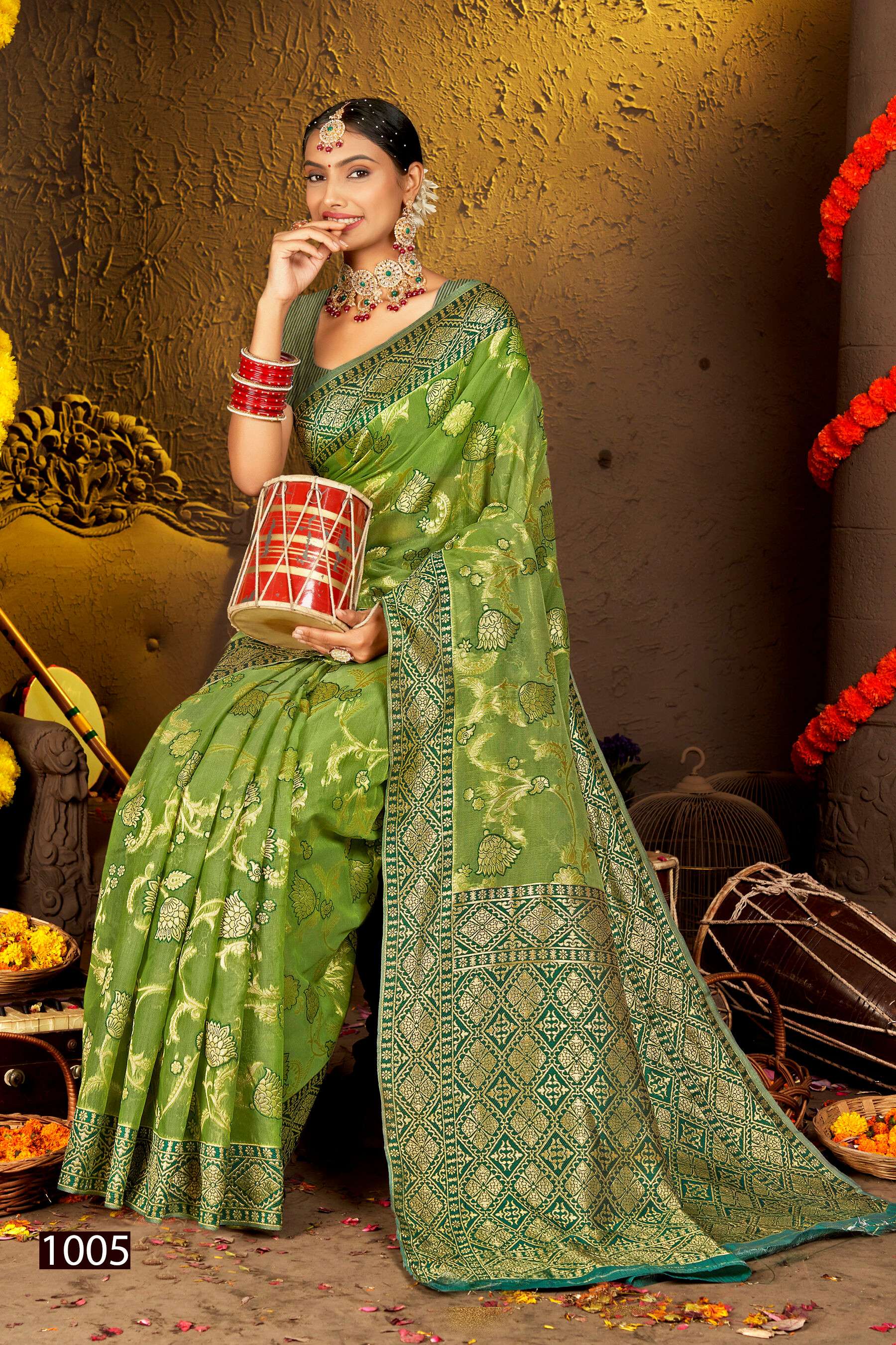 Saroj Puran bhumi vol.1 Soft Cotton saree Saree Wholesale catalog    