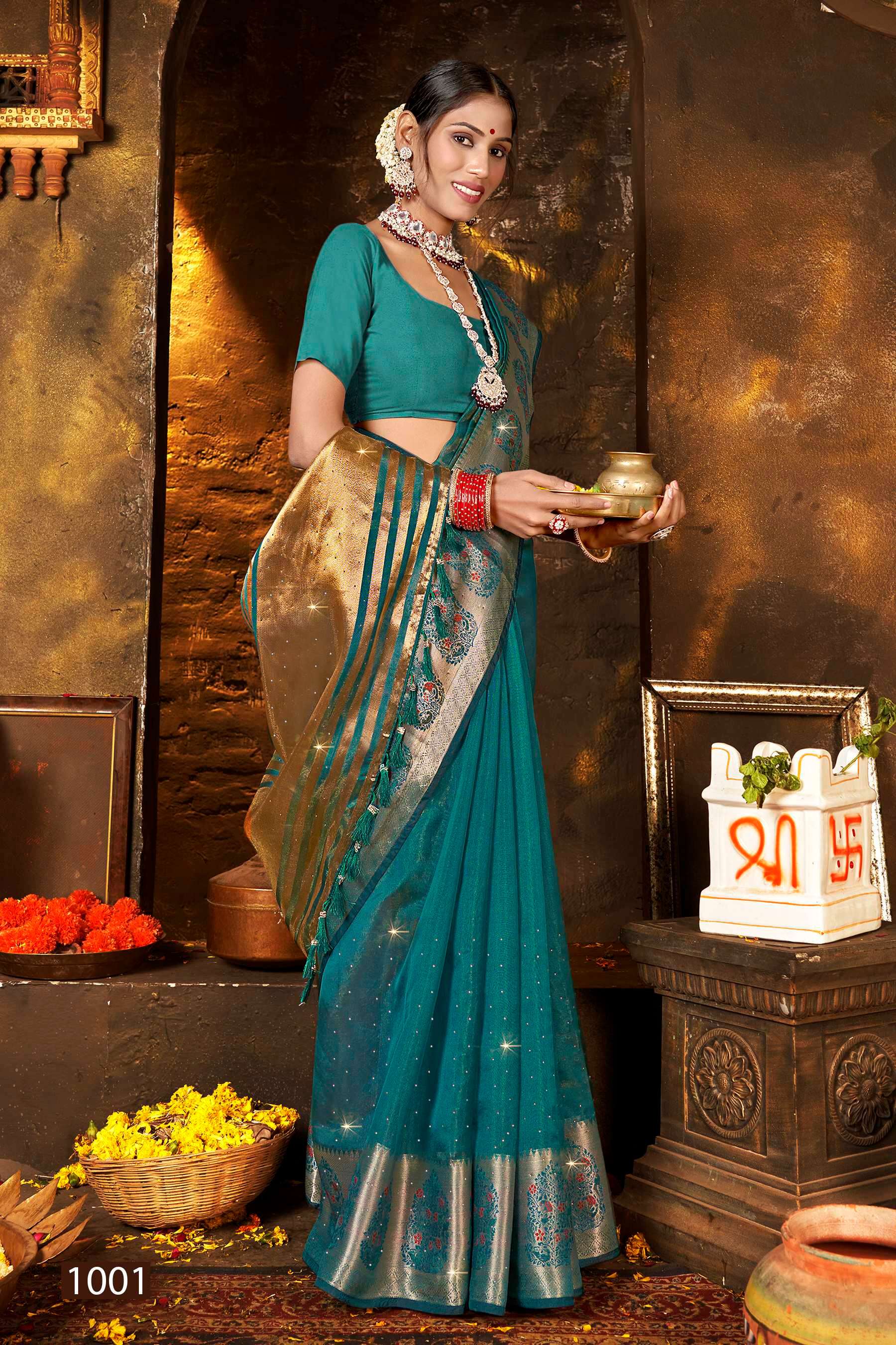 Saroj Riveera Vol - 2 Soft organza saaree Saree Wholesale catalog  