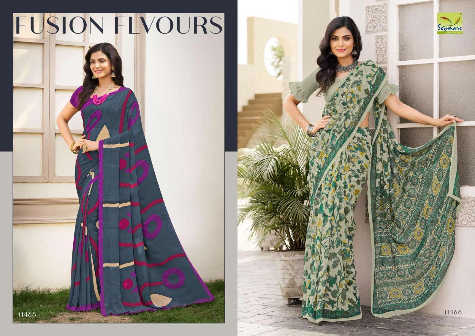 Seymore Champa Georgette Printed Sarees Wholesale catalog