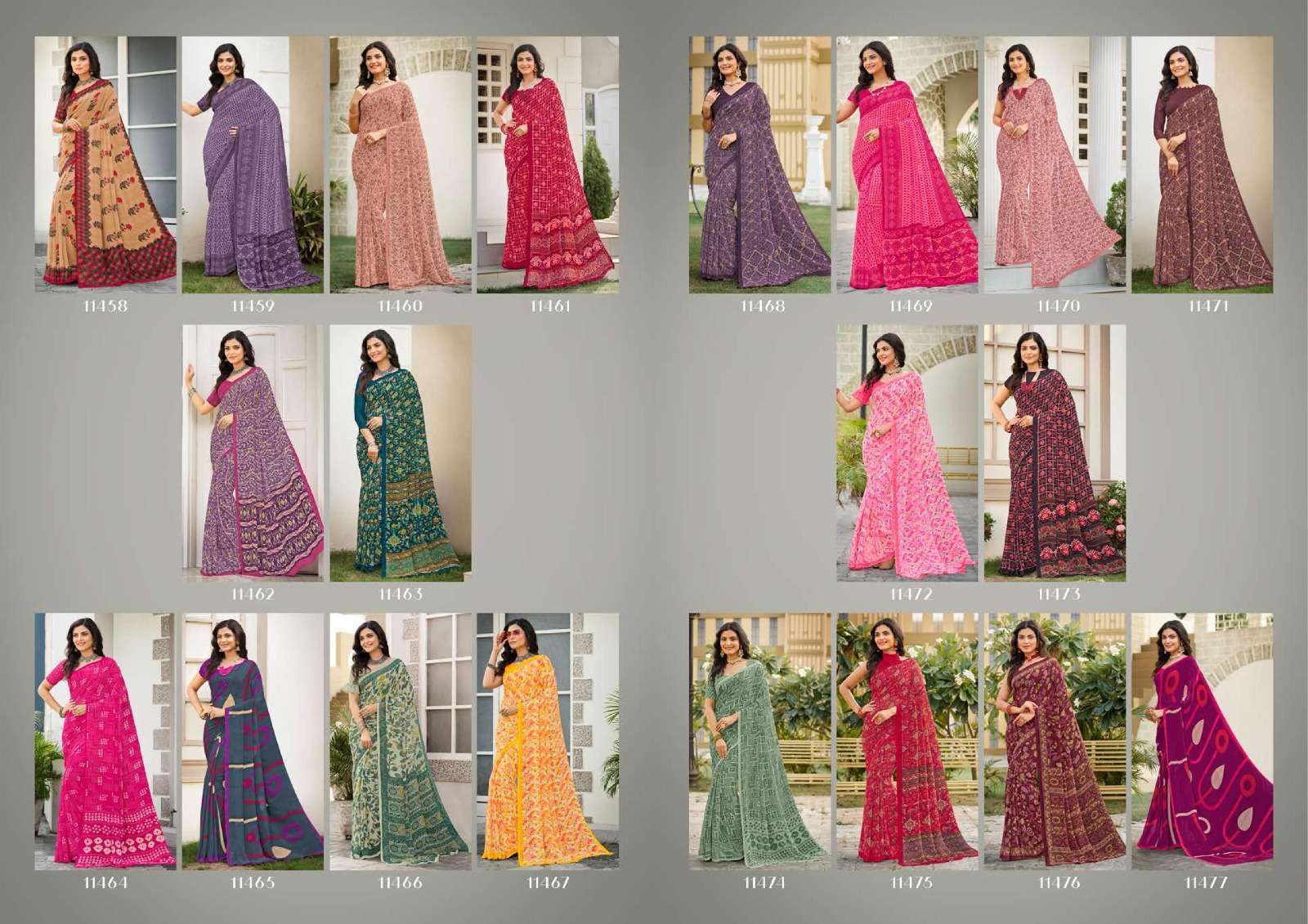 Seymore Champa Georgette Printed Sarees Wholesale catalog