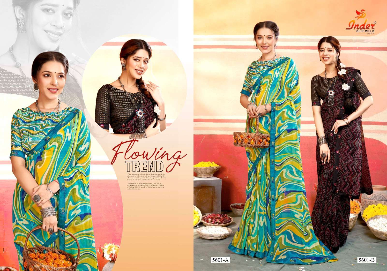 Shanya Inder Silk Printed Saree Wholesale catalog