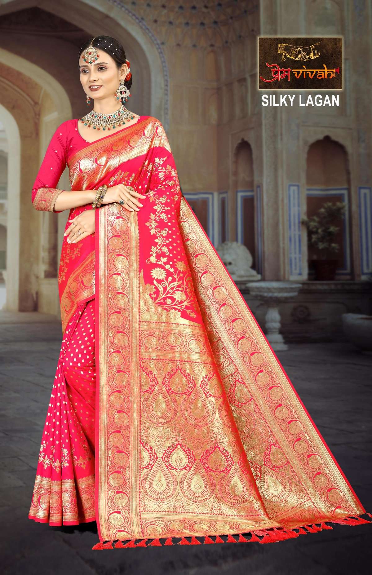 Vastra Bunai Silky Lagan Saree Wholesale catalog