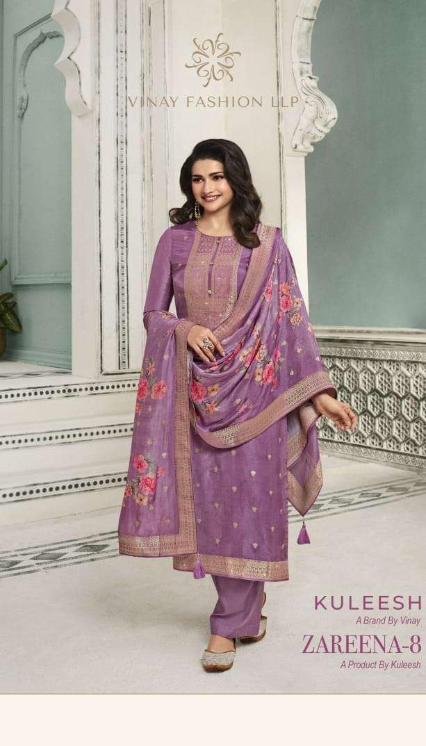 Vinay Kuleesh Zareena Vol 8  Salwar Suits Wholesale catalog