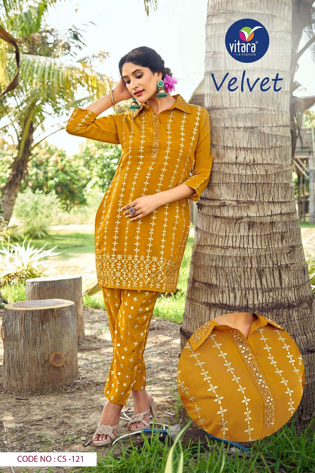 Vitara fashion VELVET Co-Ord set Wholesale catalog