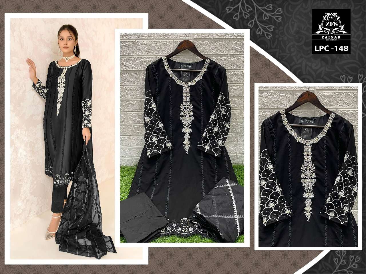 Zainab Fashion Studio Lpc 148 Dress Materials Wholesale catalog