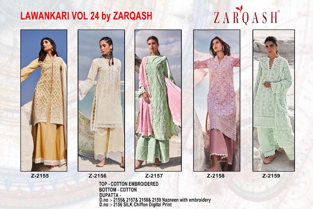 Zarqash Lawankari 24 Salwar Kameez Wholesale catalog