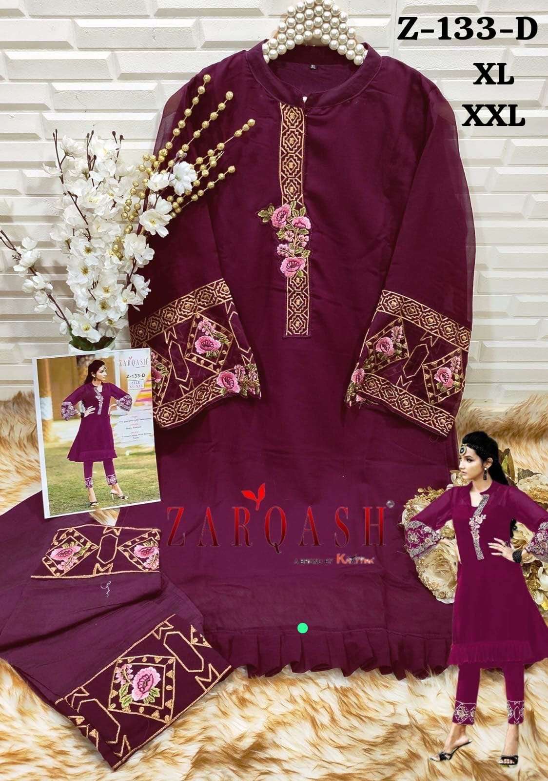 Zarqash Z 133  Pakistani Suits Wholesale catalog