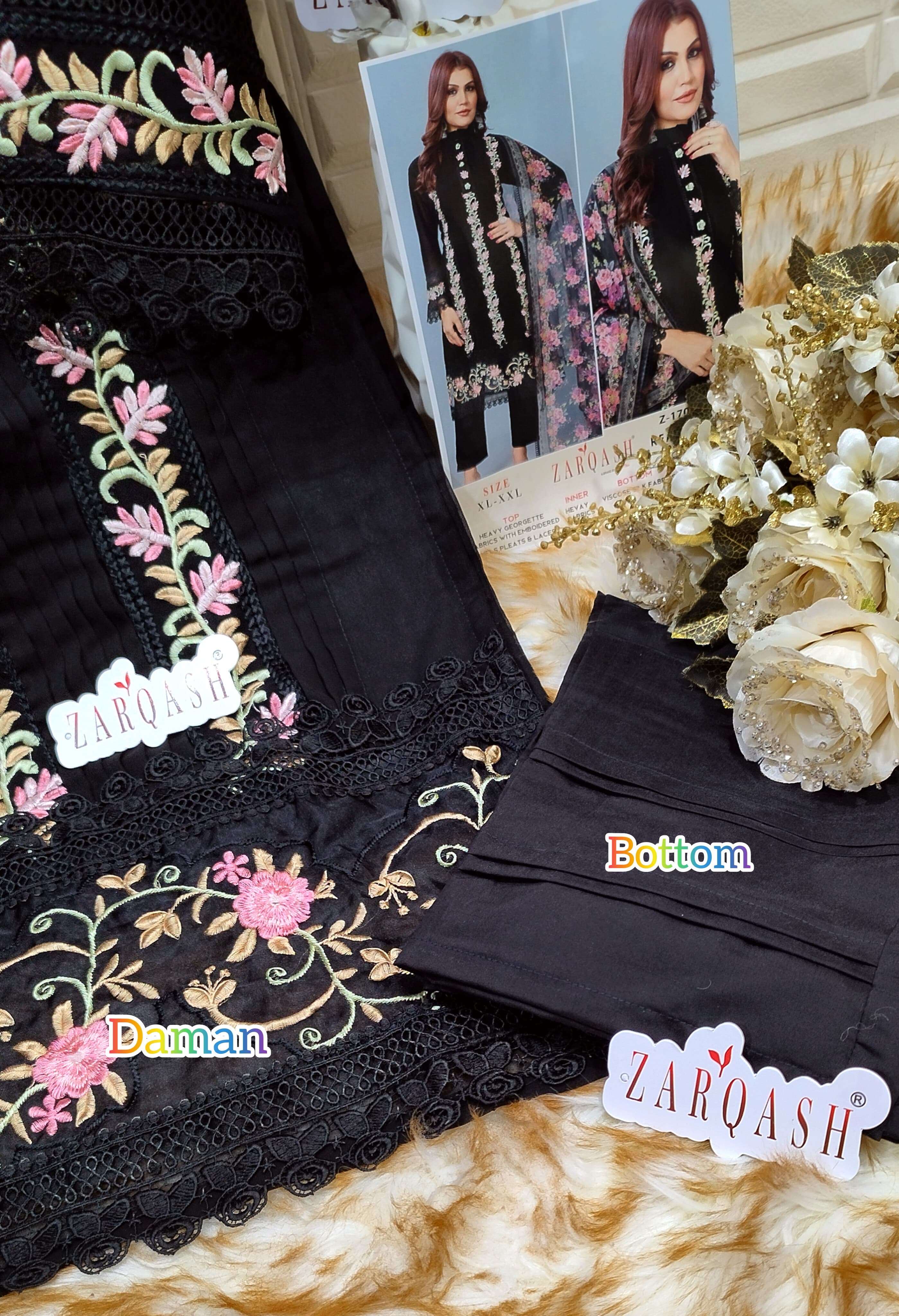 Zarqash Z 170 Heavy Georgette Pakistani Suits Wholesale catalog