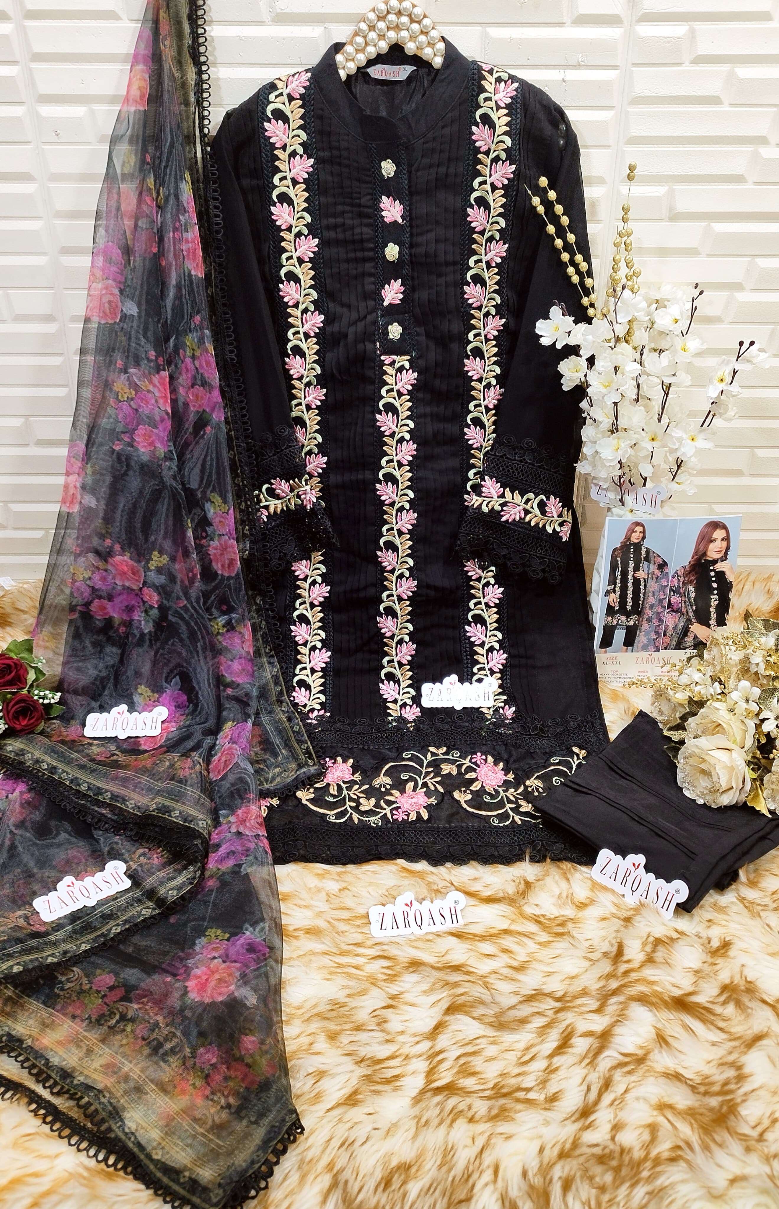 Zarqash Z 170 Heavy Georgette Pakistani Suits Wholesale catalog