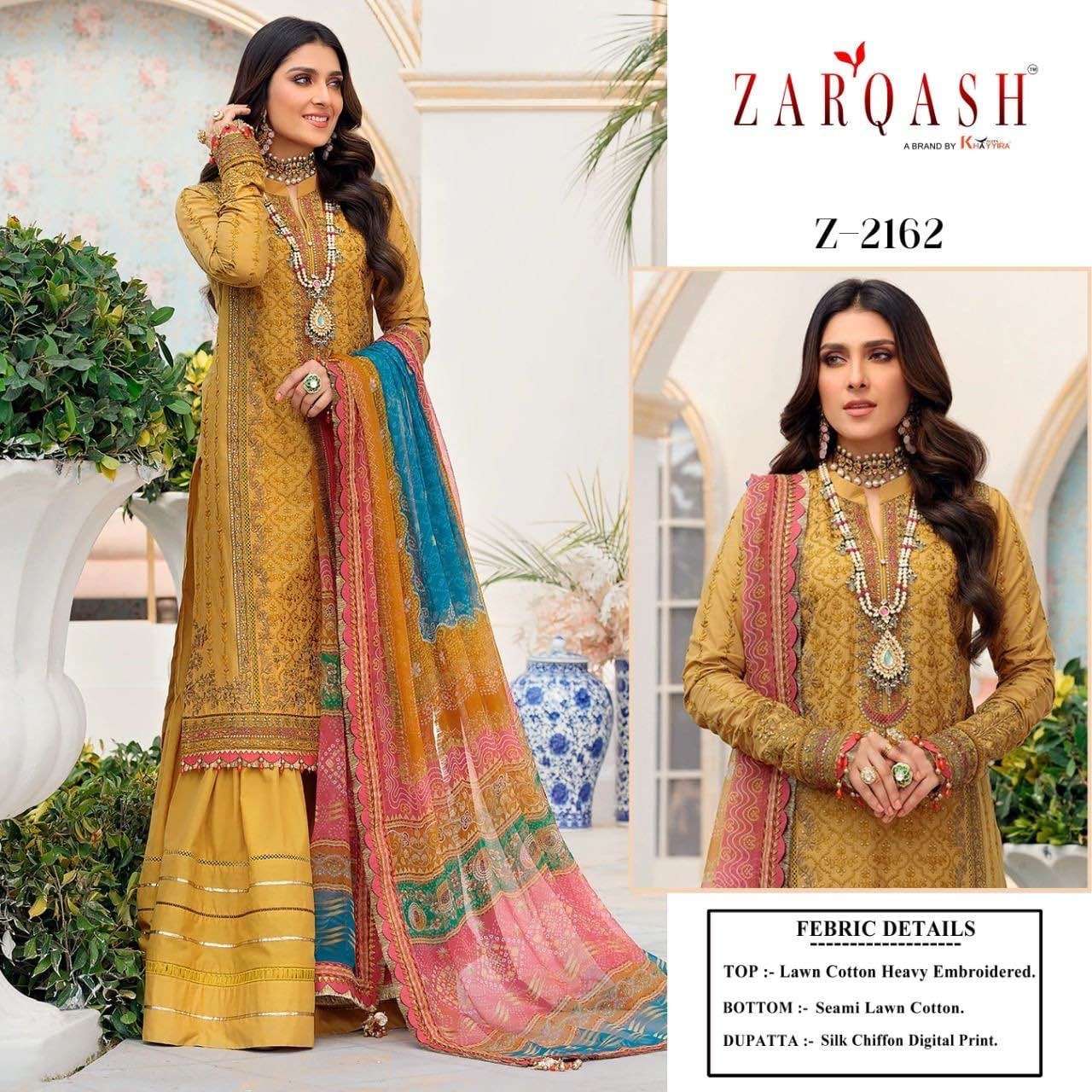 Zarqash Z 2161 To 2165 Cotton Embroidered Salwar Suit Wholesale catalog