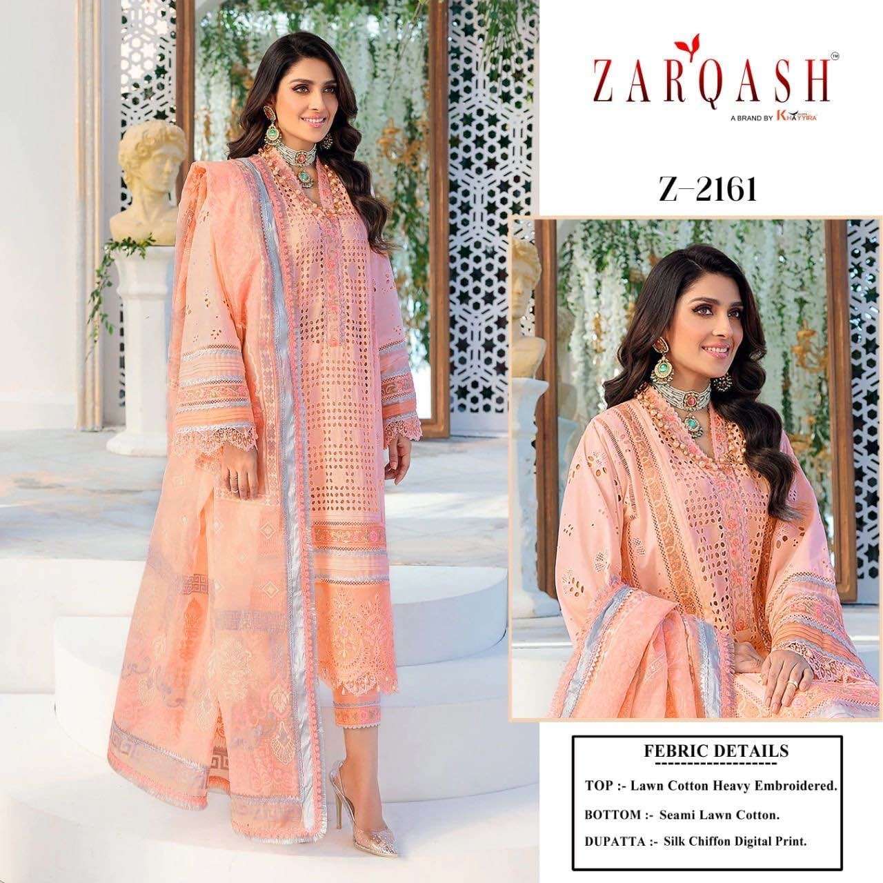 Zarqash Z 2161 To 2165 Cotton Embroidered Salwar Suit Wholesale catalog