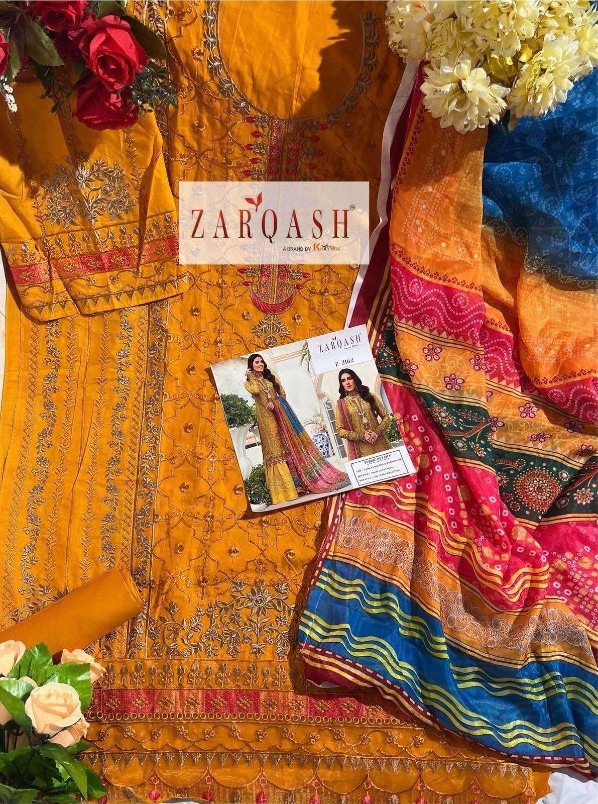 Zarqash Z 2161 To 2165 Cotton Embroidered Salwar Suit Wholesale catalog